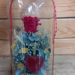 Cúpula con flor preservada